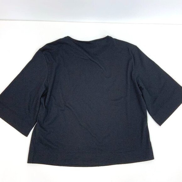 New Sisley Women's Black T-Shirt Floral Print Sz M - Picture 16 of 16